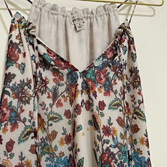 Lucky Brand | Boho Floral Hi Lo Strappy V Neck Maci Dress | S - Picture 5 of 5